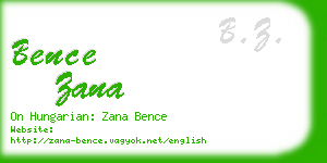 bence zana business card